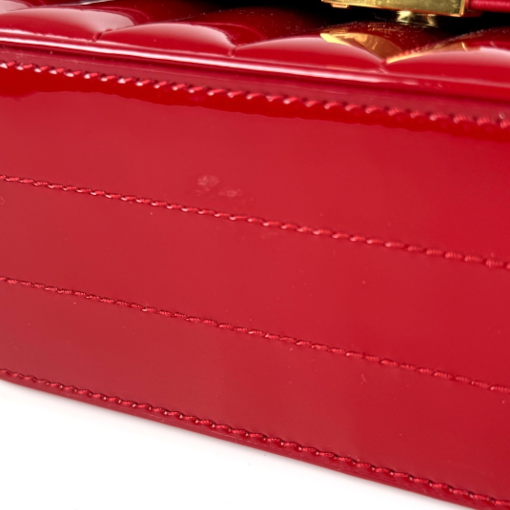 SOLD on fashionreloved.com SAINT LAURENT Matelasse Small Vicky Red Chain Bag - Picture 9 of 13